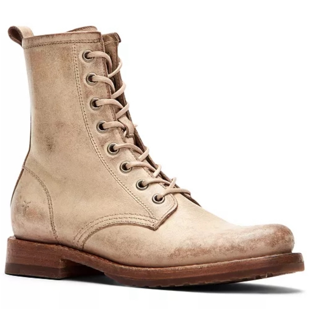 Women's Tan Lace-Up Boots
